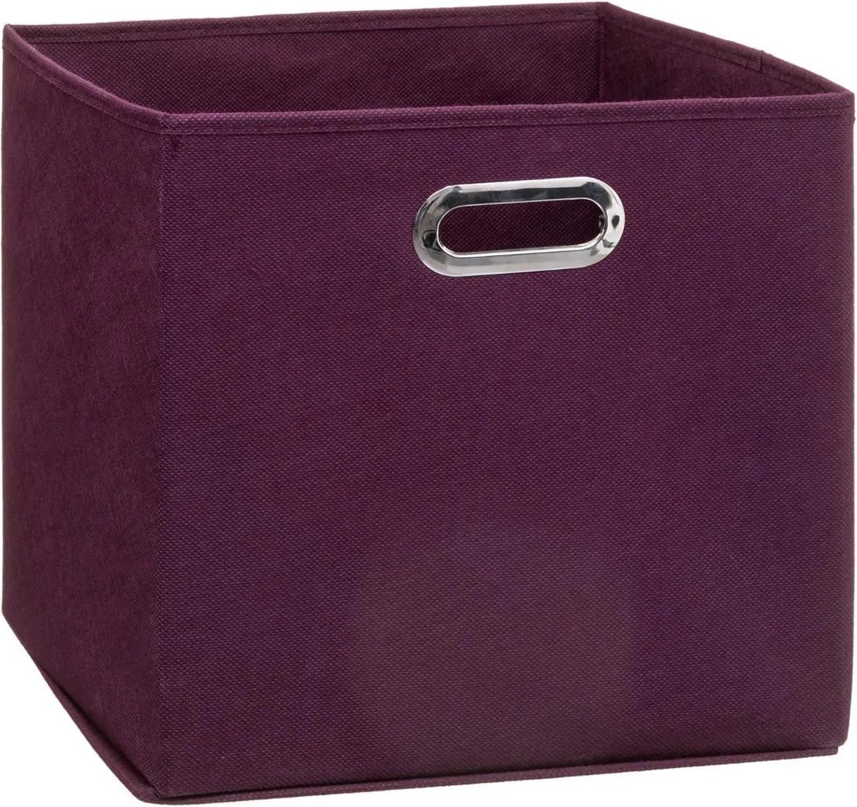 Set Van 2x Stuks Opbergmand/kastmand 29 Liter Aubergine Linnen 31 X 31 X 31 Cm - Opbergmanden - Paars