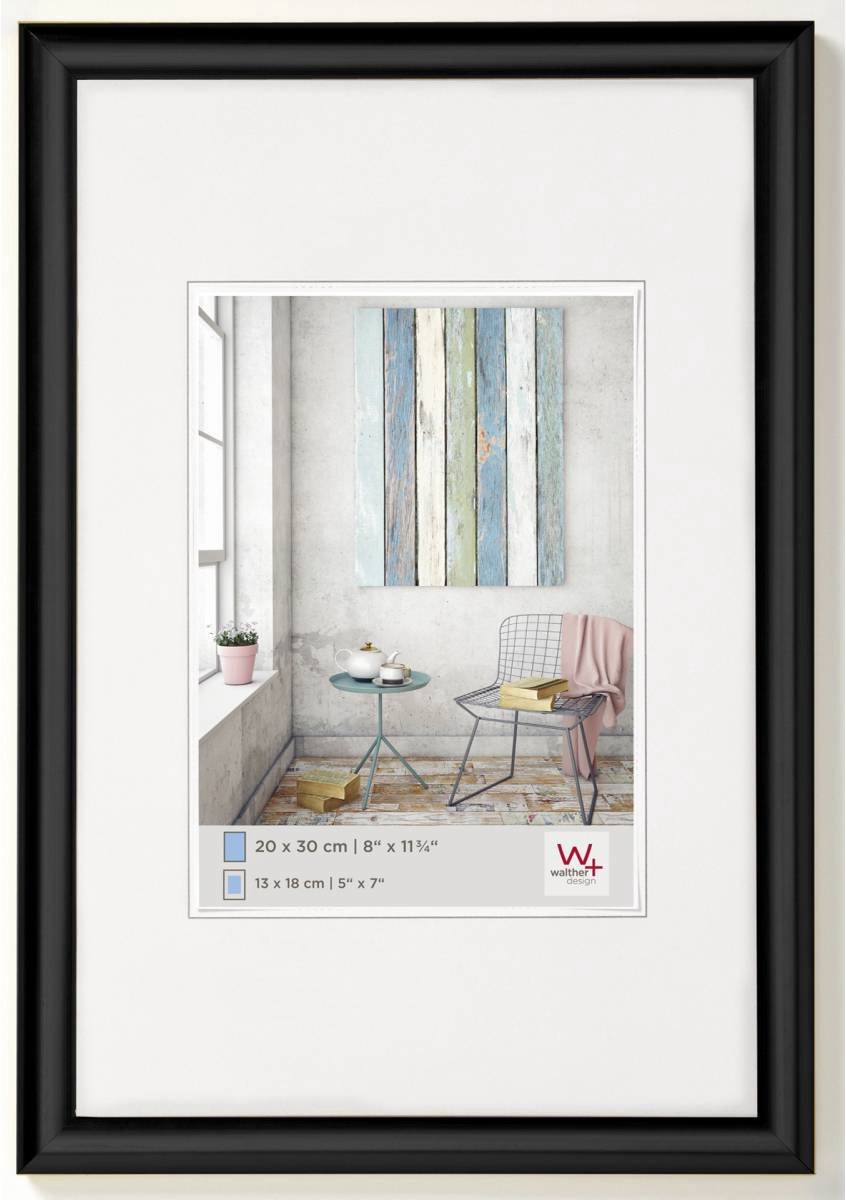 Walther Design Trendstyle Kunststof Fotolijst 18x24cm - Zwart