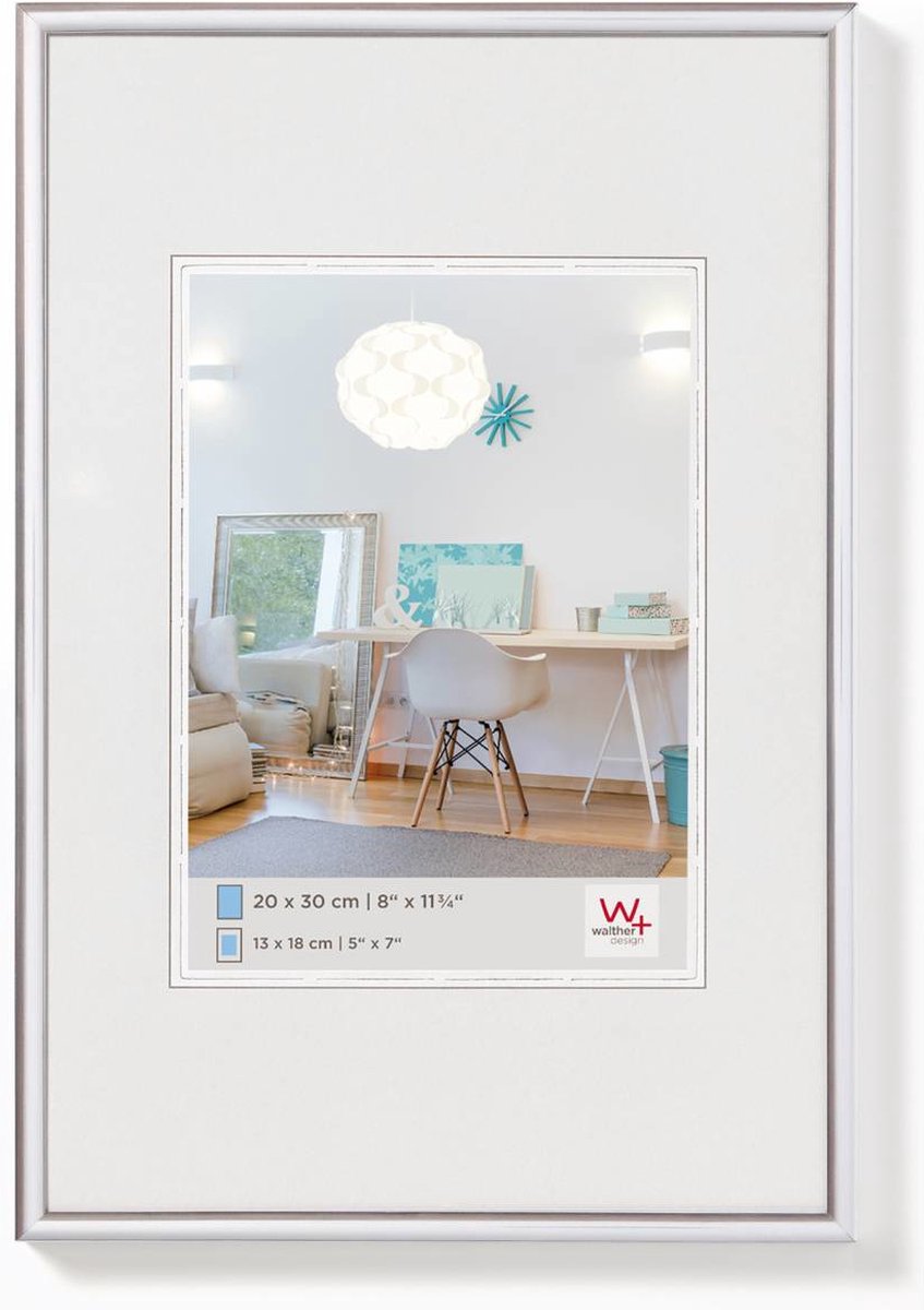 Walther Design New Lifestyle Kunststof Fotolijst 21x29,7cm A4 Zilver