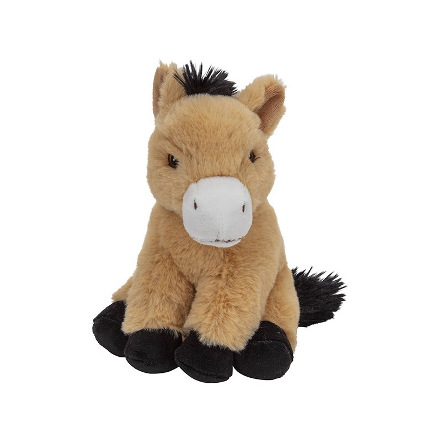 Pluche Dieren Knuffels Paard Van 17 Cm - Knuffel Boederijdieren