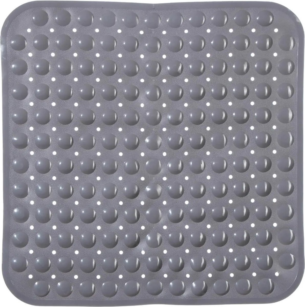 Anti-slip Badkamer Douche/bad Mat 54 X 54 Cm Vierkant - Badmatjes - Grijs