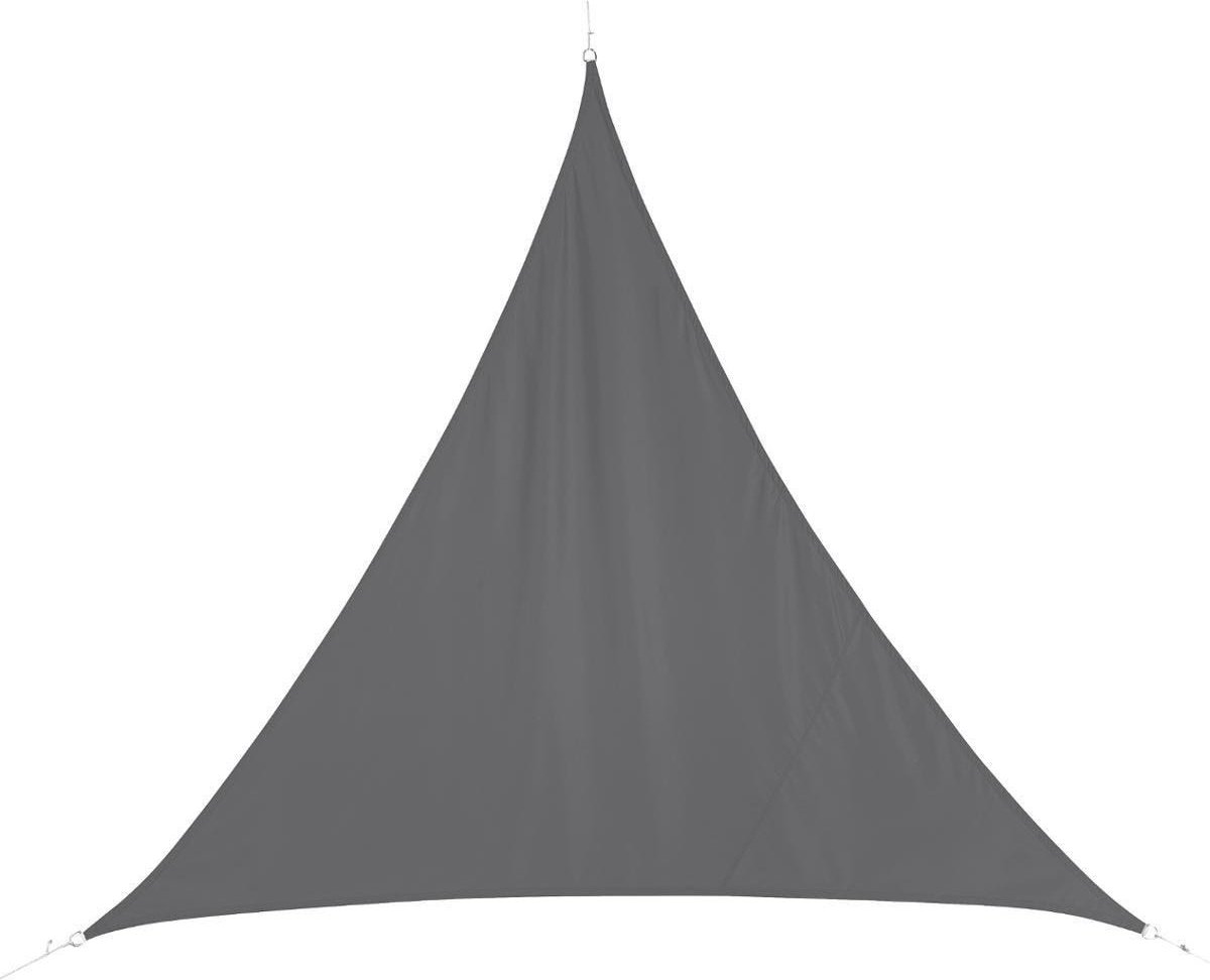 Polyester Schaduwdoek/zonnescherm Curacao Driehoek 4 X 4 X 4 Meter - Schaduwdoeken - Grijs