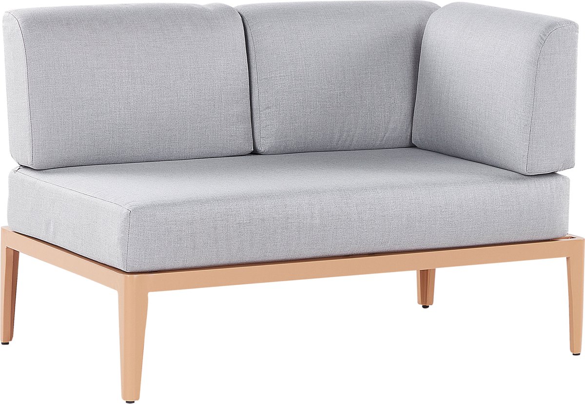 Beliani Rima Iii - Loungeset--aluminium, Polyester - Grijs