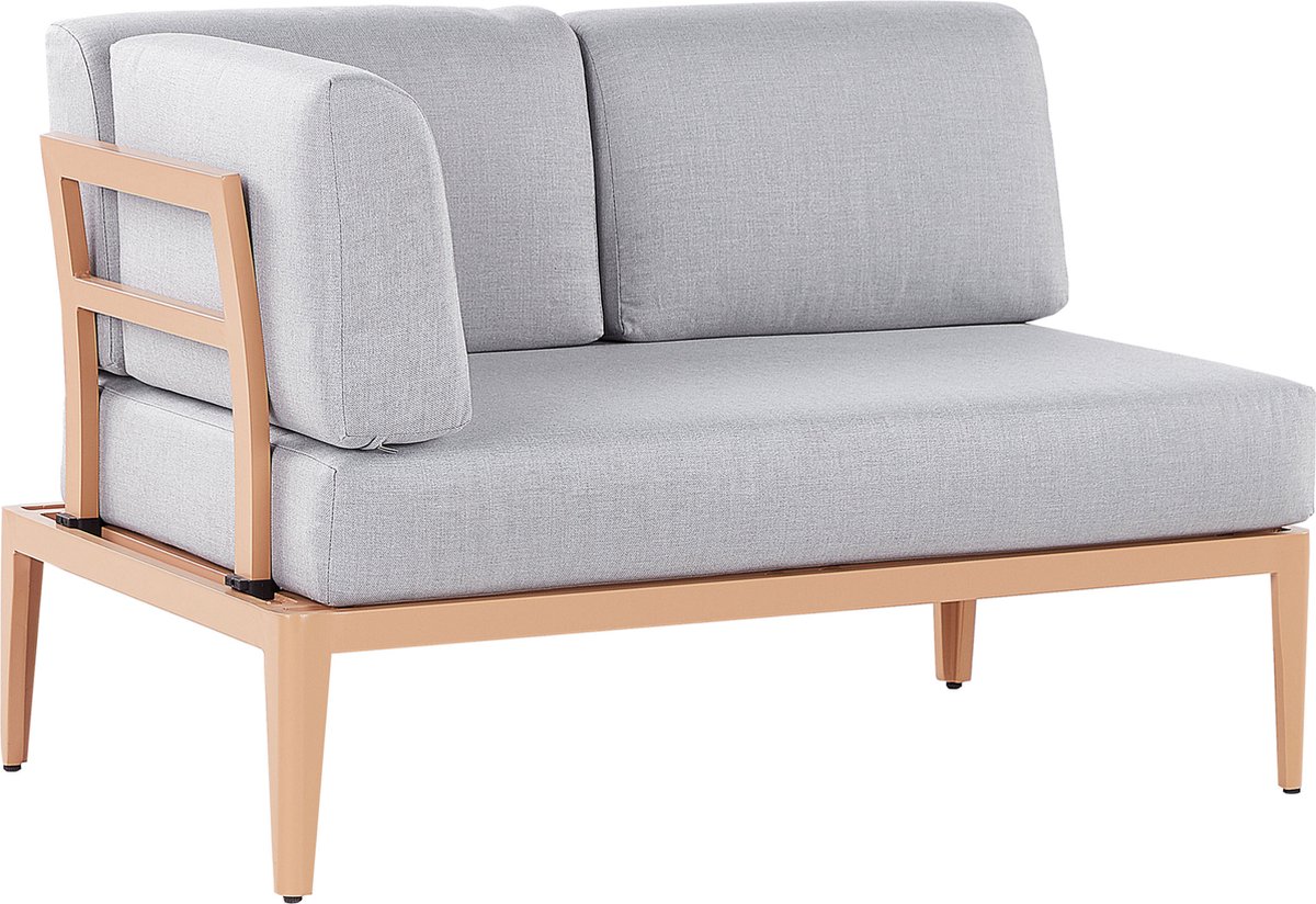 Beliani Rima Iii - Loungeset--aluminium, Polyester - Grijs