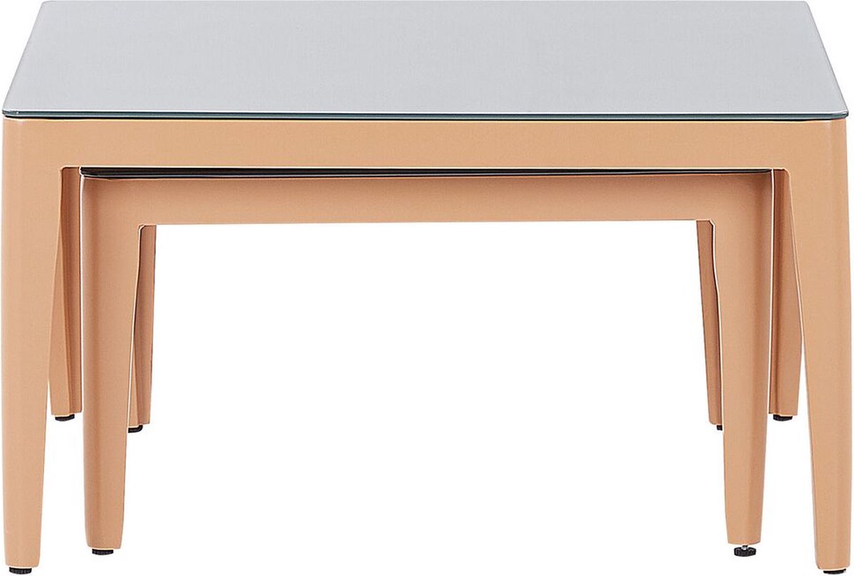 Beliani Rima Iii - Loungeset--aluminium, Polyester - Grijs