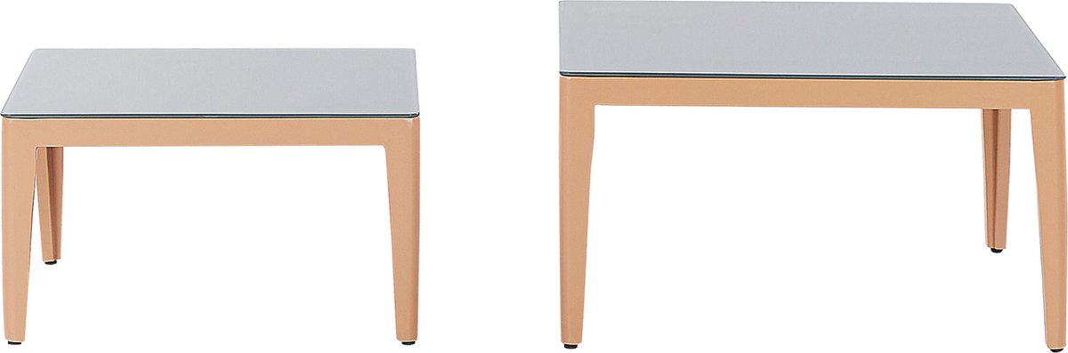 Beliani Rima Iii - Loungeset--aluminium, Polyester - Grijs