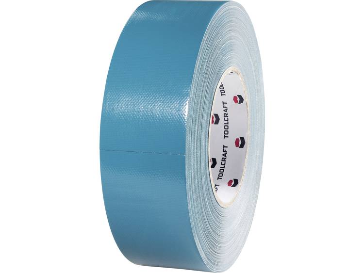 TOOLCRAFT 829B48L50C 829B48L50C Textieltape 829B48L50C Blauw, (l x b) 50 m x 48 mm 50 m - Grijs