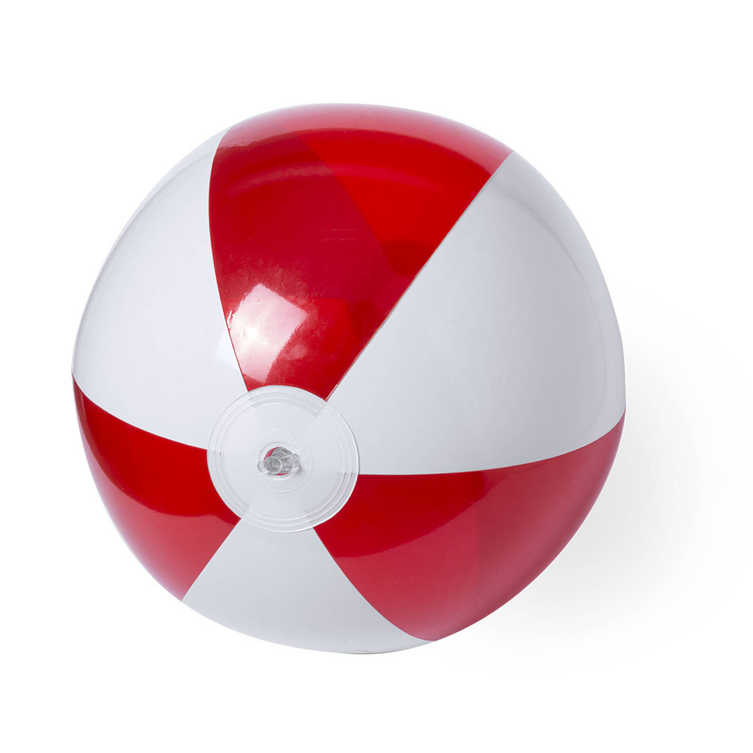 Opblaasbare Strandbal Plastic/wit 28 Cm - Strandballen - Rood