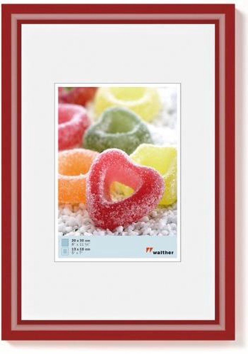 Walther Design Trendstyle Kunststof Fotolijst 13x18cm - Rood