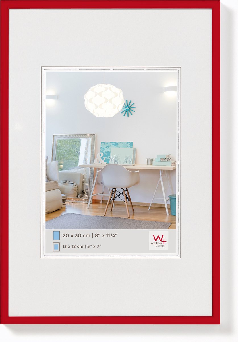 Walther Design New Lifestyle Kunststof Fotolijst 40x50cm - Rood