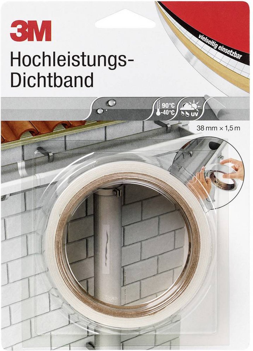 3M™ 4411N 4411N Afdichtingstape 4411N Doorschijnend (l x b) 1.5 m x 38 mm 1.5 m