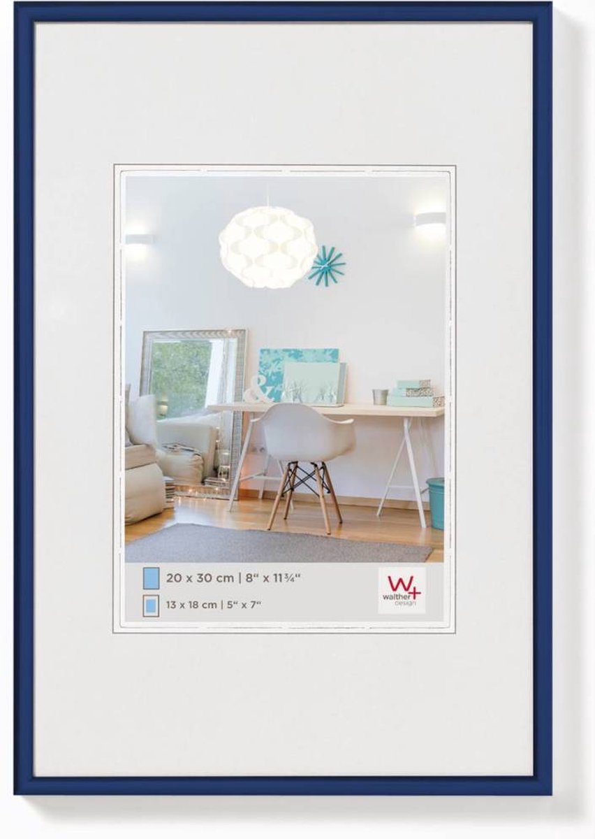 Walther Design New Lifestyle Kunststof Fotolijst 20x30cm - Blauw