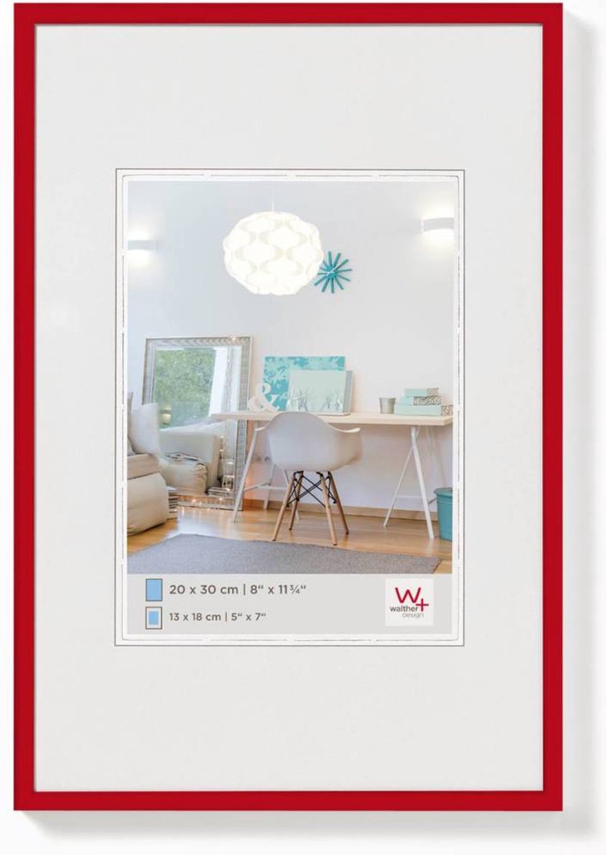 Walther Design New Lifestyle Kunststof Fotolijst 20x30cm - Rood