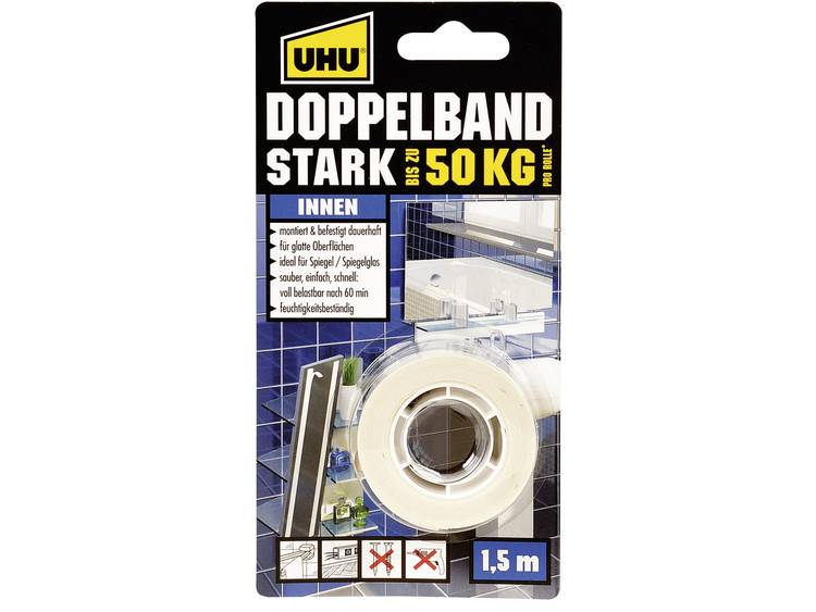 UHU 46855 Dubbelzijdige tape (l x b) 1.5 m x 19 mm 1.5 m