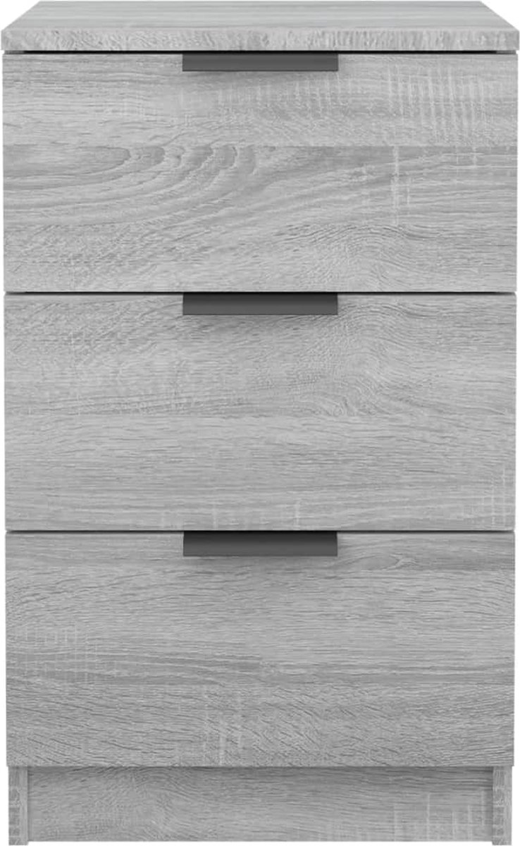 Vidaxl Nachtkastjes 2 St 40x36x65 Cm Sonoma Eikenkleurig - Grijs