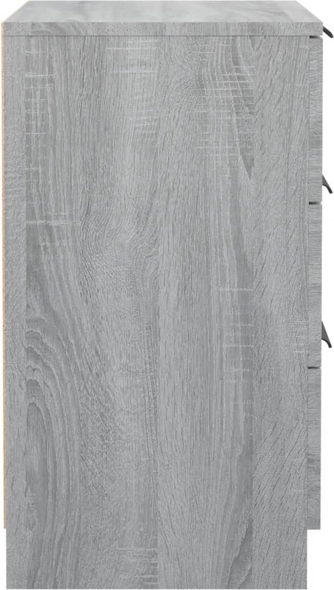 Vidaxl Nachtkastjes 2 St 40x36x65 Cm Sonoma Eikenkleurig - Grijs