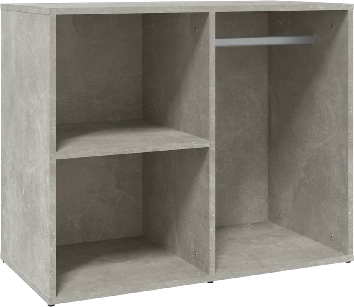 Vidaxl Kledingkast 80x40x65 Cm Bewerkt Hout Beton - Gris