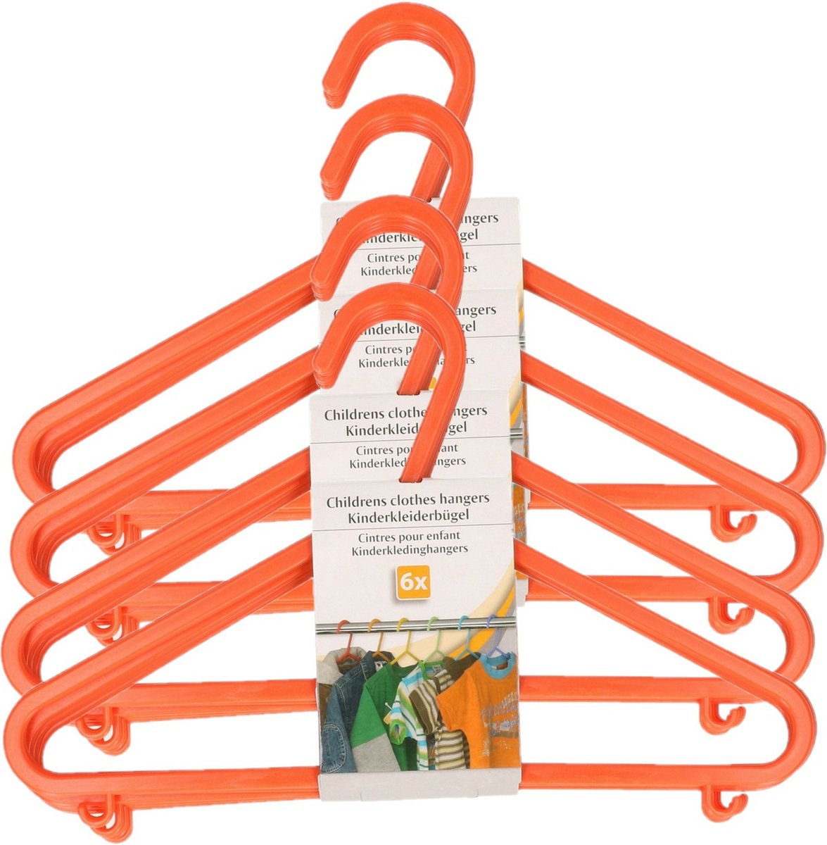 Plastic Kinderkleding / Baby Kledinghangers 30x Stuks 17 X 28 Cm - Kledinghangers - Oranje