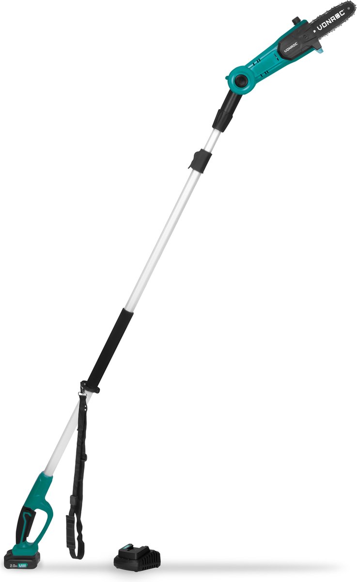 Vonroc Telescopische Accu Kettingzaag 20v - 2.0ah - 200 Tot 260 Cm. Incl. Accu En Snellader