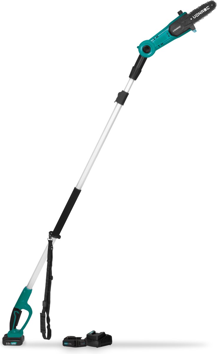 Vonroc Telescopische Accu Kettingzaag 20v - 2.0ah - 200 Tot 260 Cm. Incl. 2x Accu En Snellader