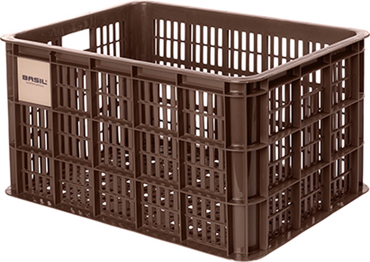Basil Fietskrat L - Groot - 40 Liter - Bruin