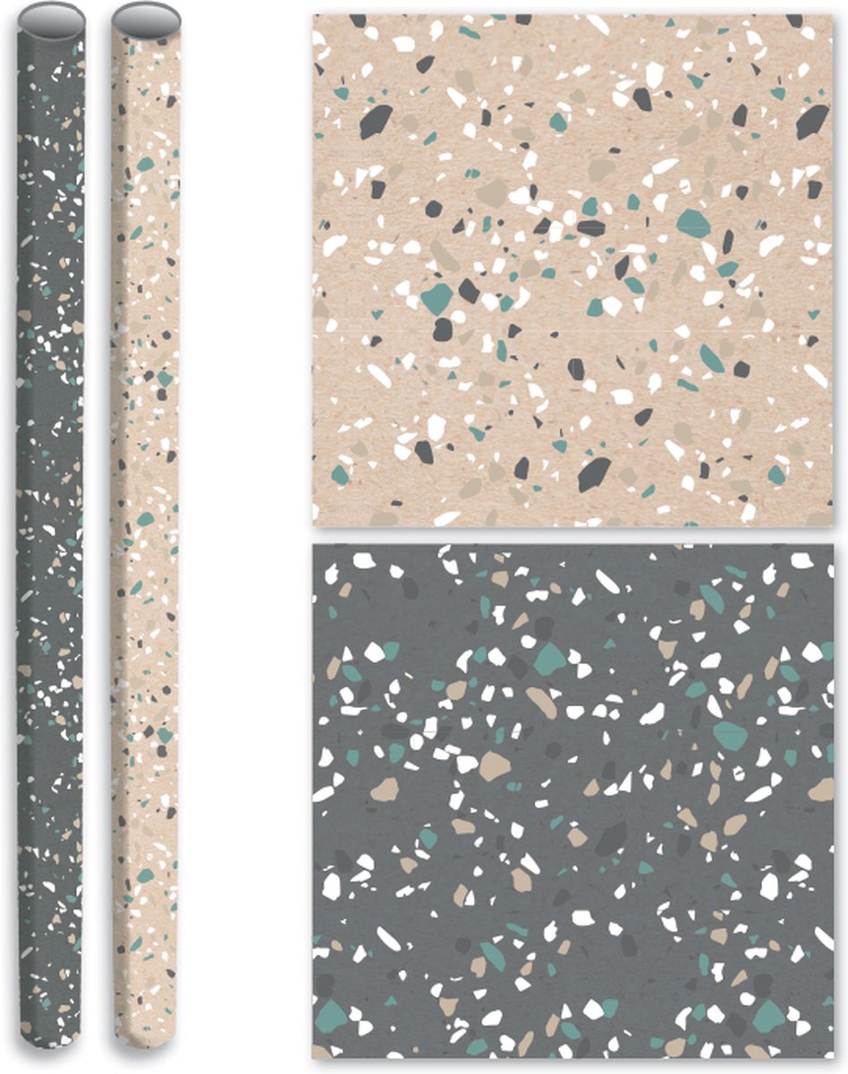 Benza Terrazzo - Kaftpapier - 2m X 70 Cm - 4 Rollen