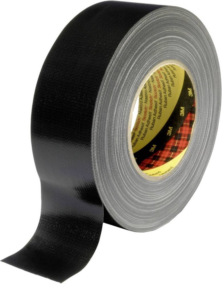 3M™ XT-0034-0092-3 Textieltape 389 (l x b) 50 m x 50 mm 50 m - Zwart