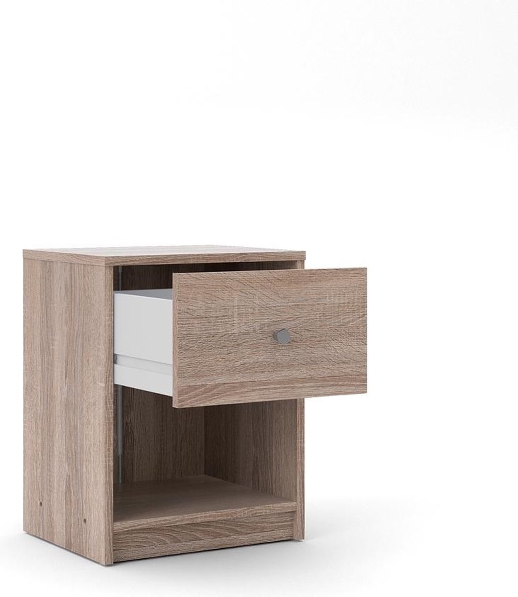 Maria Nachtkastje Met 1 Lade En 1 Plank, Truffeldecor. - Beige