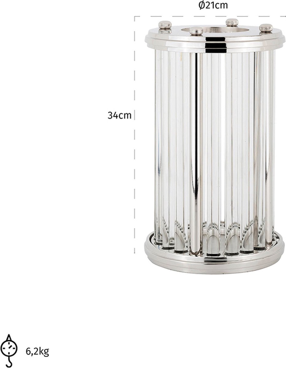 Richmond - Windlicht Emeray Zilver Medium