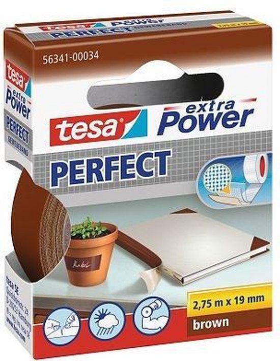 Tesa 56341-34-2 Textieltape Extra Power (l x b) 2.75 m x 19 mm 2.75 m - Bruin