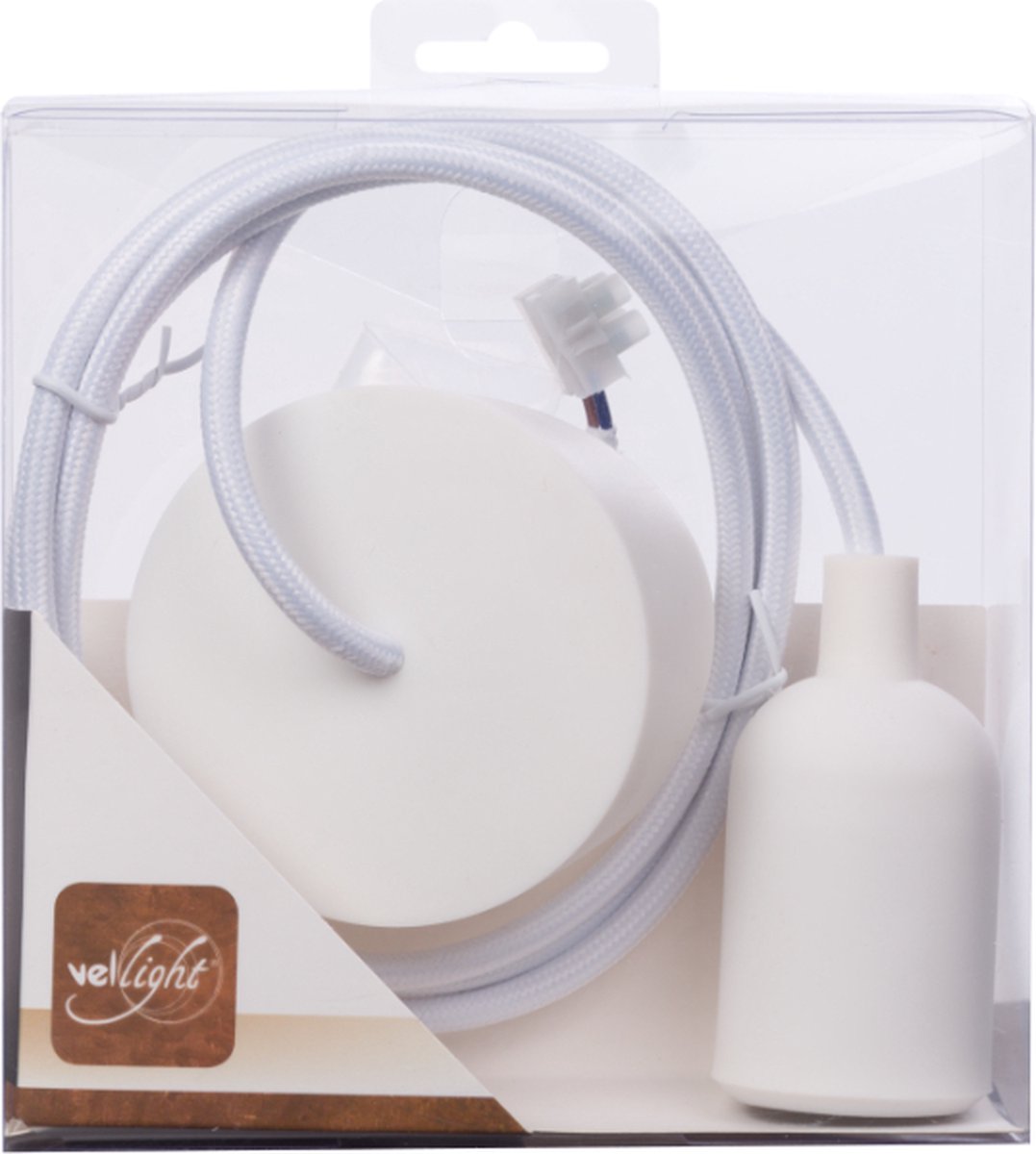 Velleman Hanglamp 100 Cm E27 Siliconen/textiel Wit