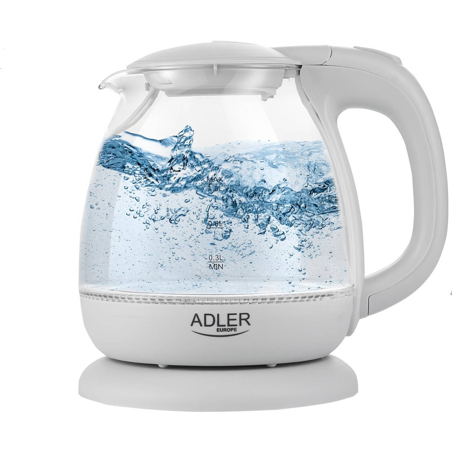 Adler Top Choice - Waterkoker 1100 Watt - 1 Liter - Grijs