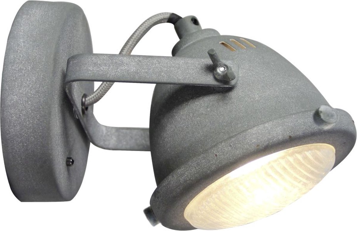 Brilliant Leuchten Wandlamp Carmen - Richtbaar - Led - 4w - Beton - Grijs