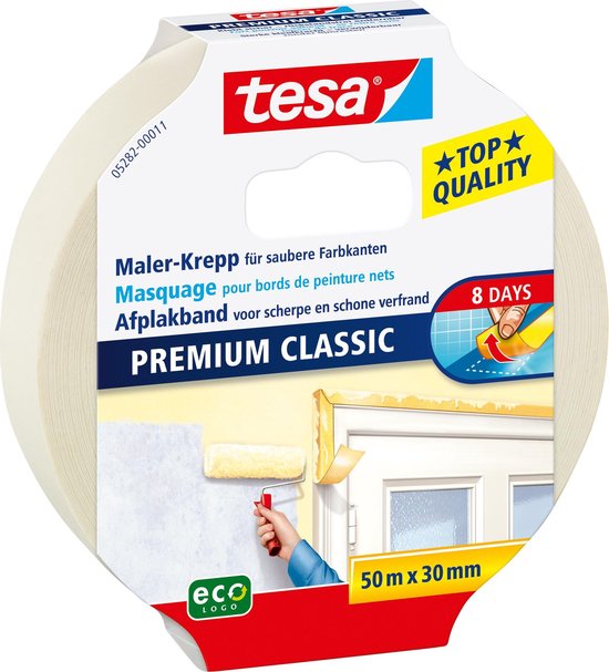 Tesa 05282-00011-03 Schilderstape Krepp (l x b) 50 m x 30 mm 50 m - Beige