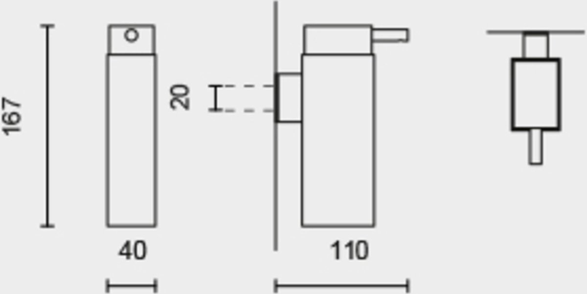 ZACK - ""Linea"" Lotiondispenser, Wandmontage - Silver