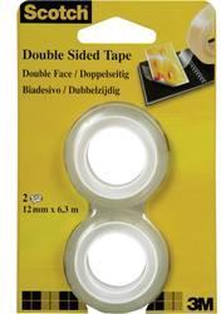 3M™ FT-5100-4927-1 7100126761 Dubbelzijdige tape Scotch 665 Transparant (l x b) 6.3 m x 12 mm 2 stuk(s)