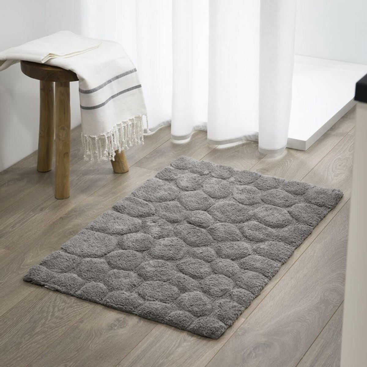 Sealskin Badmat Pebbles - Katoen - 60 X 90 Cm - Grijs