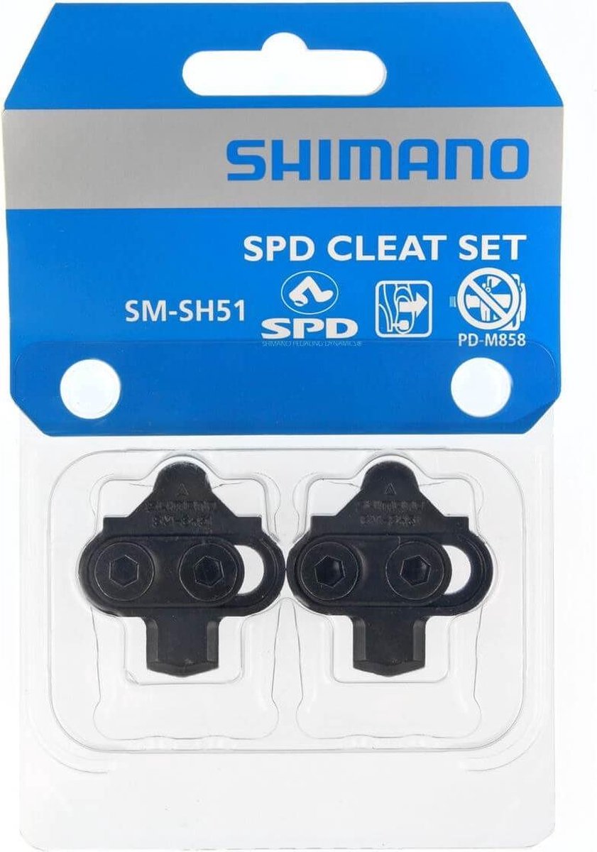 Shimano Stel Spd Plaatjes Sh51 Single - Zwart