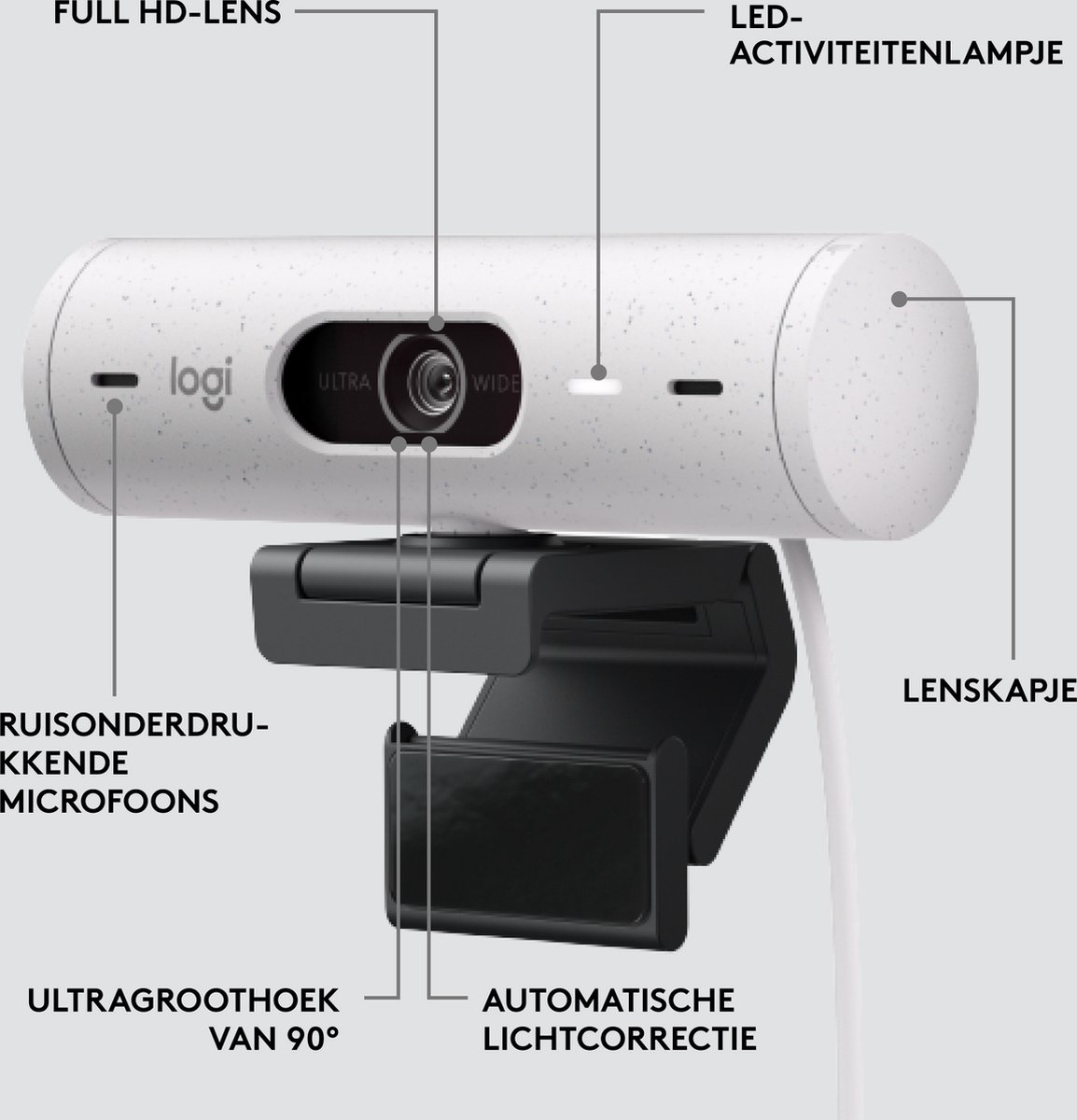 Logitech Brio 500 Off-white