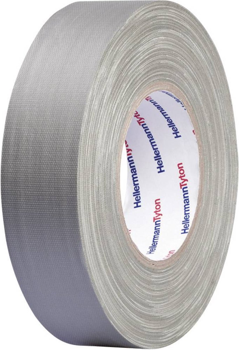 HellermannTyton HTAPE-TEX-GY-19x50 712-00506 Textieltape HelaTape Tex (l x b) 50 m x 19 mm 50 m - Grijs