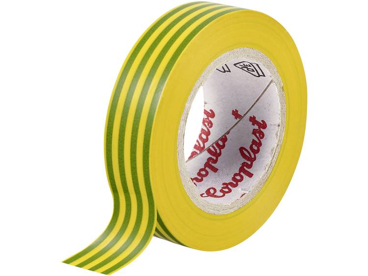 Coroplast 302 302 Isolatietape, Geel (l x b) 10 m x 19 mm 10 m - Groen