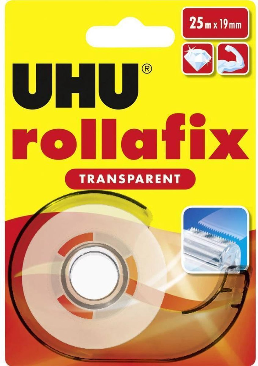 UHU rollafix 36965 Plakband Transparant (l x b) 25 m x 19 mm 25 m