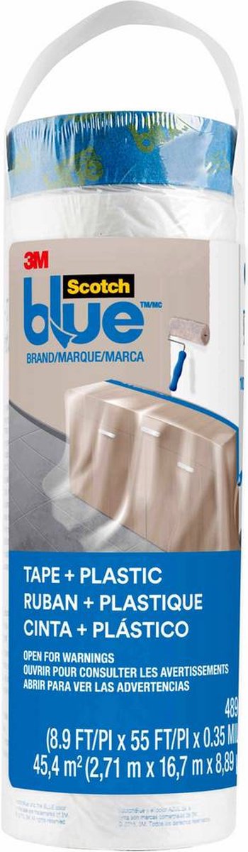 3M™ PT2093EL-107 Afdekfolie Transparant, (l x b) 17 m x 2.7 m 17 m - Blauw