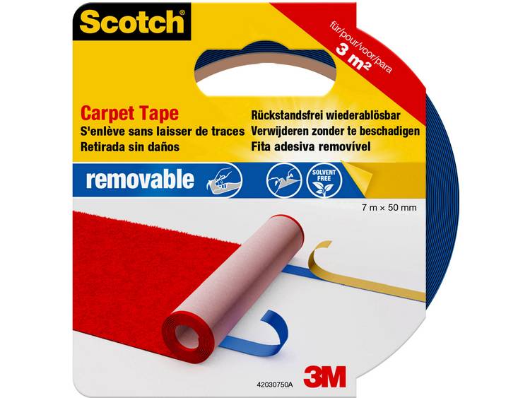 3M™ 42030750 Dubbelzijdig tape voor vloerbedekking Scotch (l x b) 7 m x 50 mm 7 m - Blauw