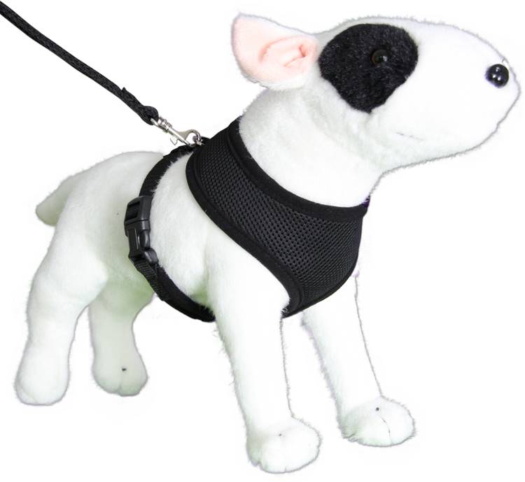 Doxtasy Hondentuig Round Loop Harnass Mesh Black - Zwart