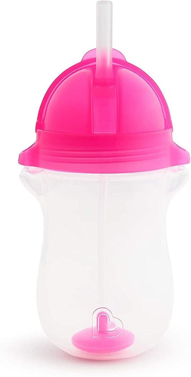 Munchkin Drinkbeker Click Lock Tip &amp; Sip Straw Cup Big Pink