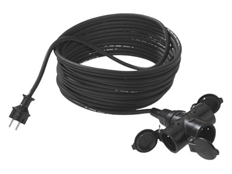 Bachmann 343.174 Stroom Verlengkabel 16 A 5.00 m - Zwart