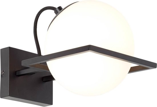 Patsy 96852/76 Wandlamp E14 40 W Zwart, - Wit