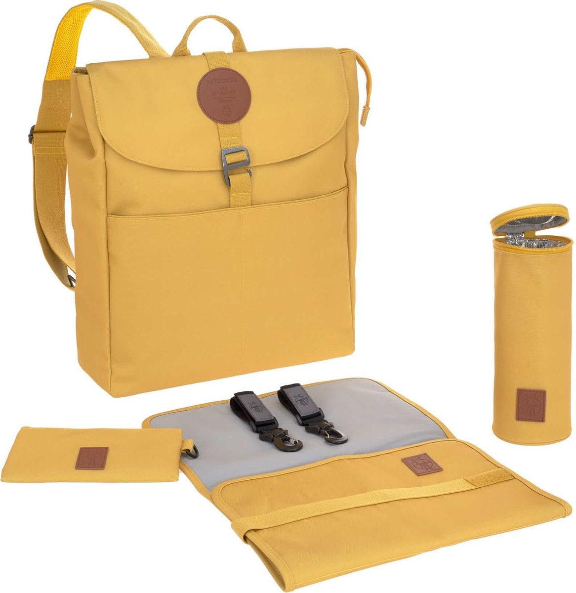 Lässig Greenlabel Backpack / Luier- En Verzorgingstas Adventure Lemon Curry