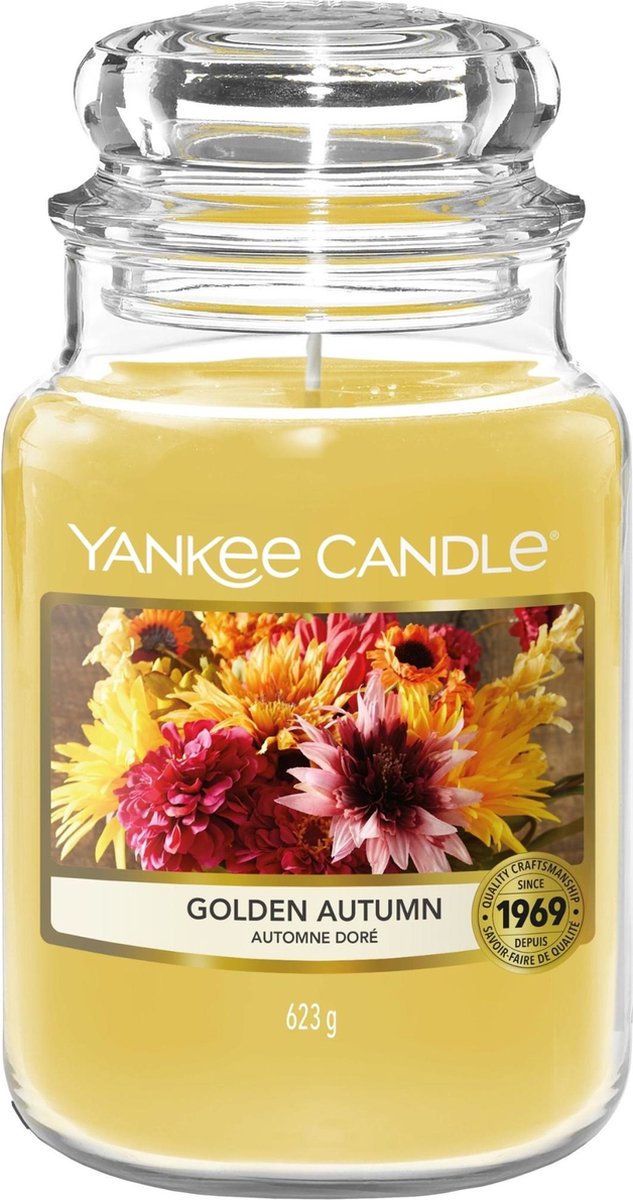 Yankee Candle Geurkaars Large Golden Autumn - 17 Cm / ø 11 Cm - Geel